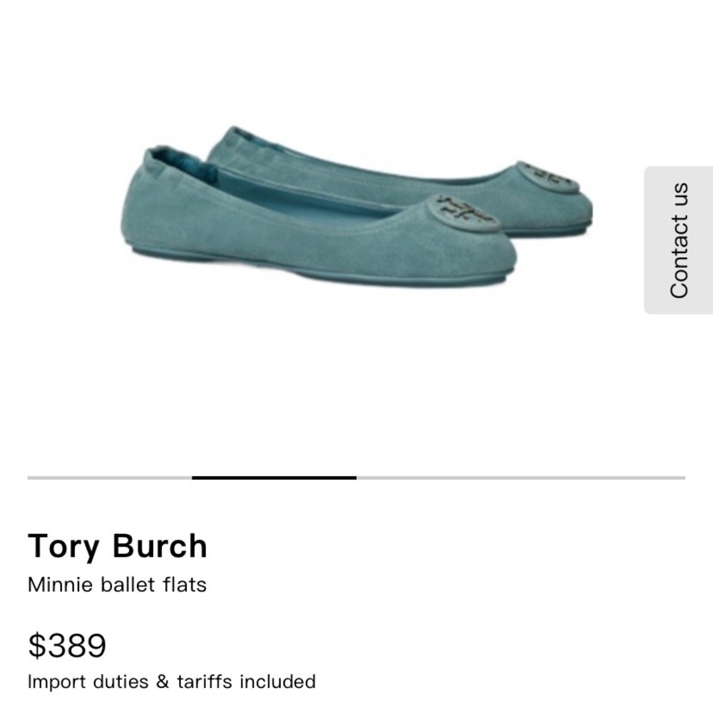 Tory Burch MINNIE TRAVELER Ballet flats steel blue suede. 10.5 - Picture 2 of 6